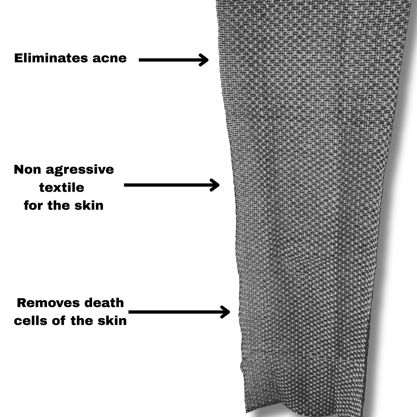 Fluffine Exfoliating Towel - Dark Grey