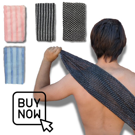 Fluffine Exfoliating Towel - Black